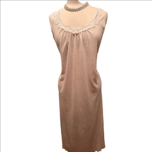 Vintage Vanity Fair Nightgown Cream Lace Trim Cottagecore Slip